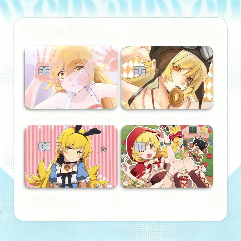 Oshino shinobu monogatari series  Credit Card HD Stickers Small Chip Waterproof Sticker Game Card Decal Gift