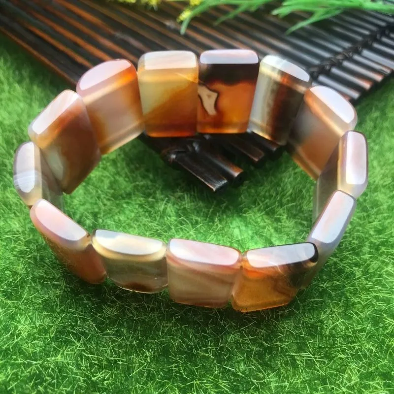 

Ручной ряд из натурального агата и халцедона, одна модная и универсальная модель для мужчин и женщин