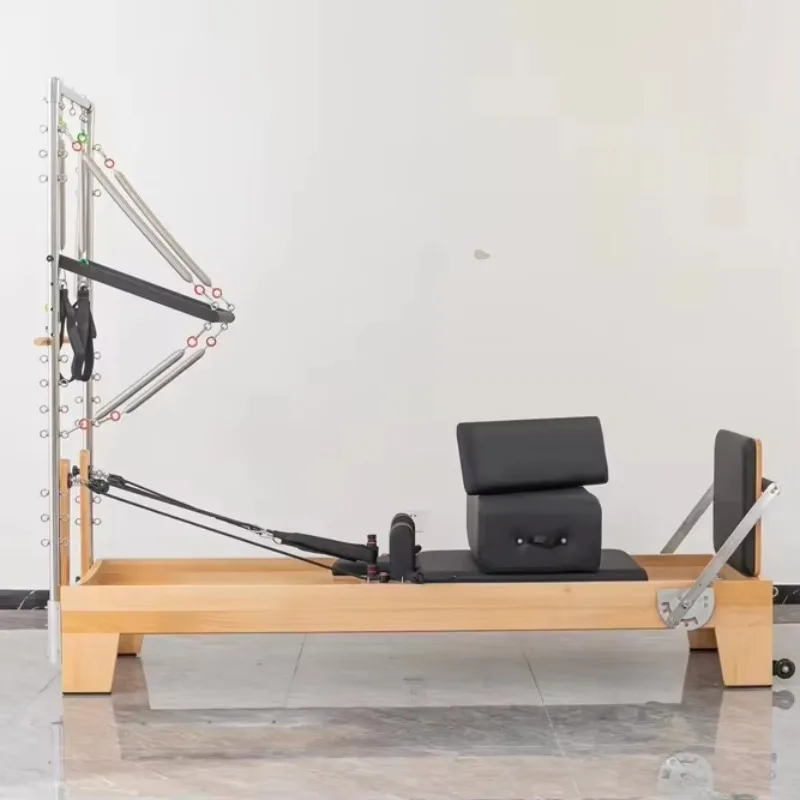 

Equipment Smart Library Durable Portable Half Trapeze Maple Wood Pilates Reformer Tower for Yoga Machine Training Adjustable for