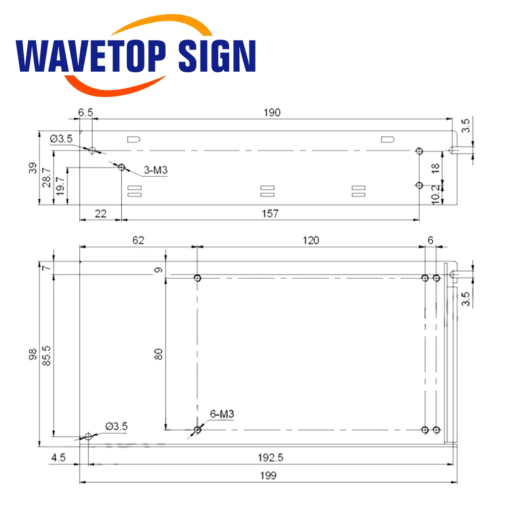 

WaveTopSign Switch Power Supply HF100W-T-A DC5V12A +12V2A -12V1A Triple Output HF100W-D-L ±15V For CNC Router Engraving Machine