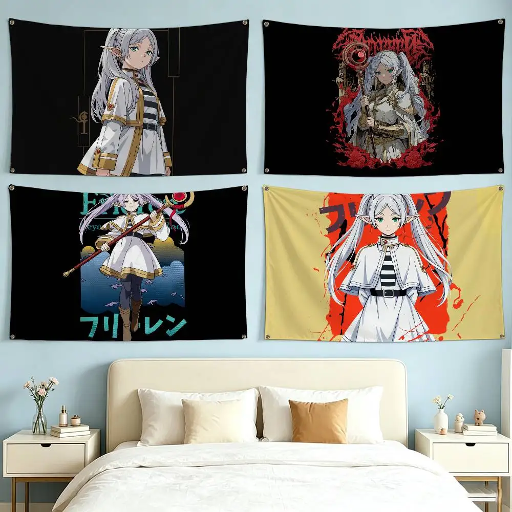 Anime S-Sousou no Frieren  Flags Wall Hanging Tapestry Outdoor Garage Room Decorative flag Background Blanket