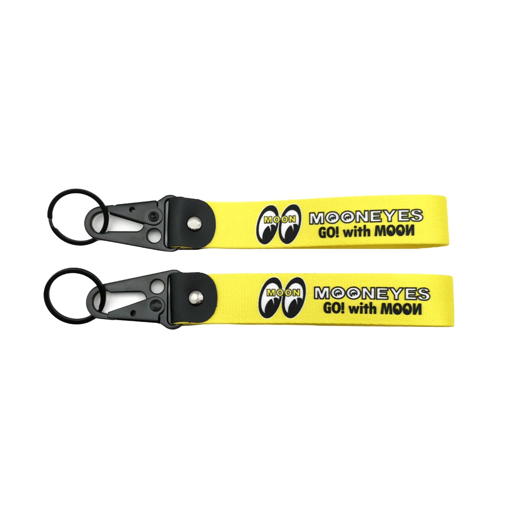 JDM Federclip Auto-Schlüsselanhänger Gelb MOONEYES Motorrad-Schlüsselring Persönlicher Modischer Stoff-Schlüsselanhänger JET-Tag Anhänger Zubehör – Detail 13