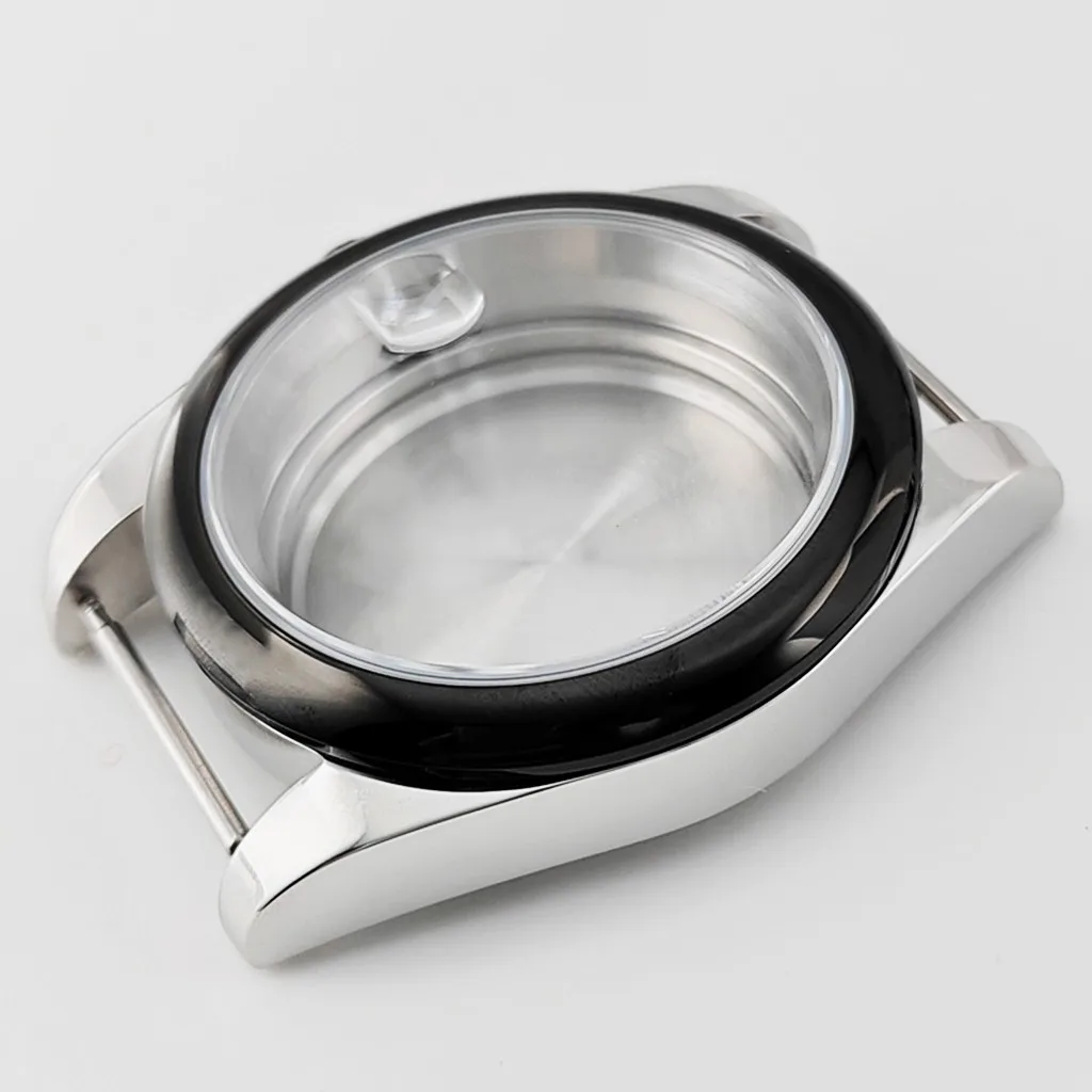 40 мм серебристый, золотой корпус для часов из нержавеющей стали, сапфировое стекло для NH35 NH36 ETA2824 PT5000 ST2130, часть автоматического механизма