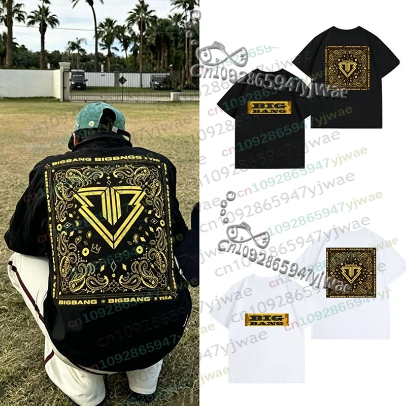 2026 Bigbang 20th Anniversary Concert TShirt G-Dragon Fans Short Sleeve Women Breathable Sweat Absorbent Spot Solid Color Tshirt