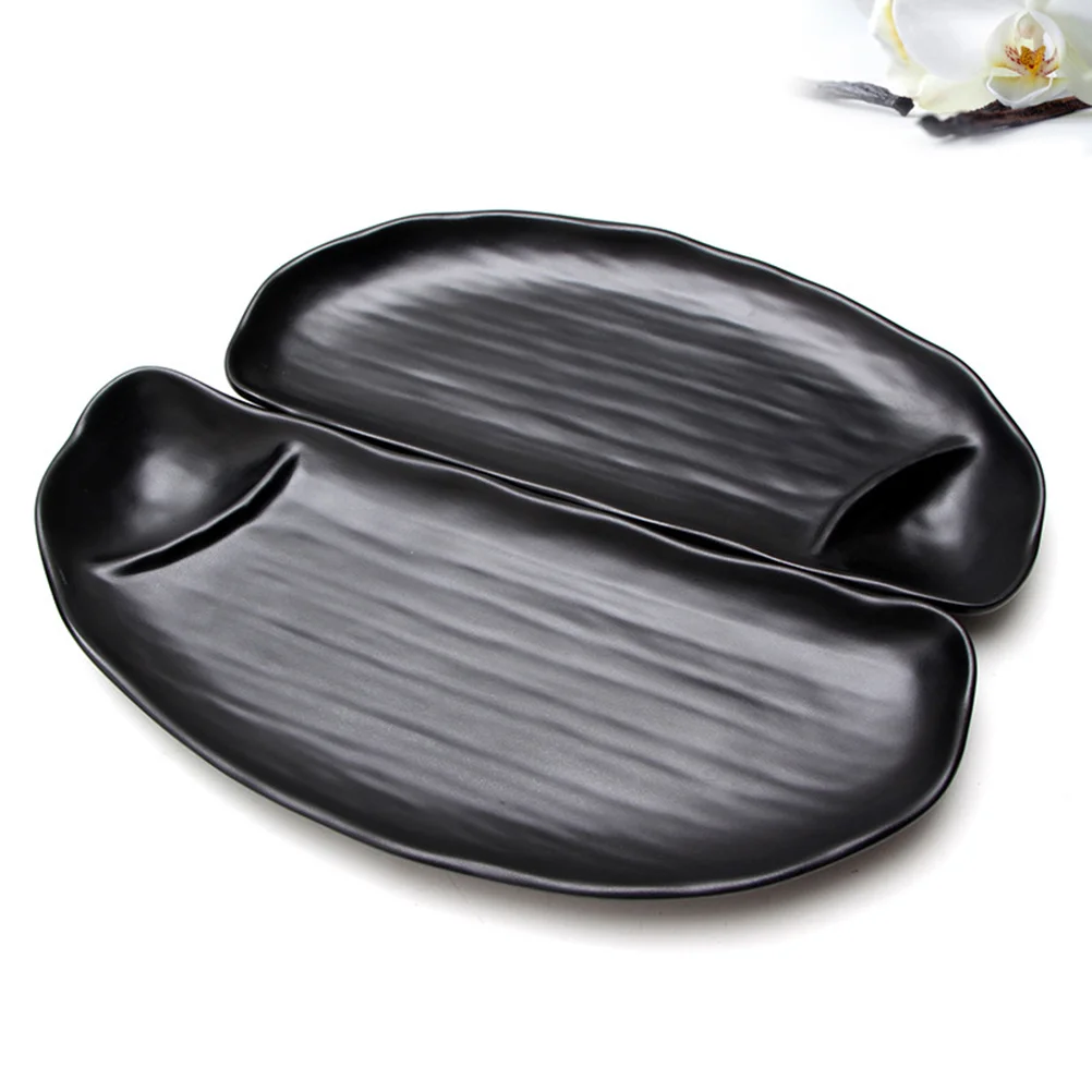 

1pc Sushi Tray Melamine Snack Plate For Desserts Party Foods Sashimi Dish Tableware Use At Home Restaurant Kitchen Barware