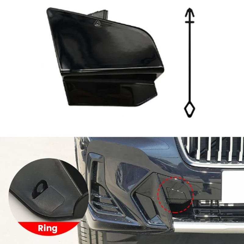 

Car Front Bumper Tow Hook Cover Painted 51115A477A0 For BMW X3 X4 IX3 G01 G02 G08 2022-2024 Trailer Cover
