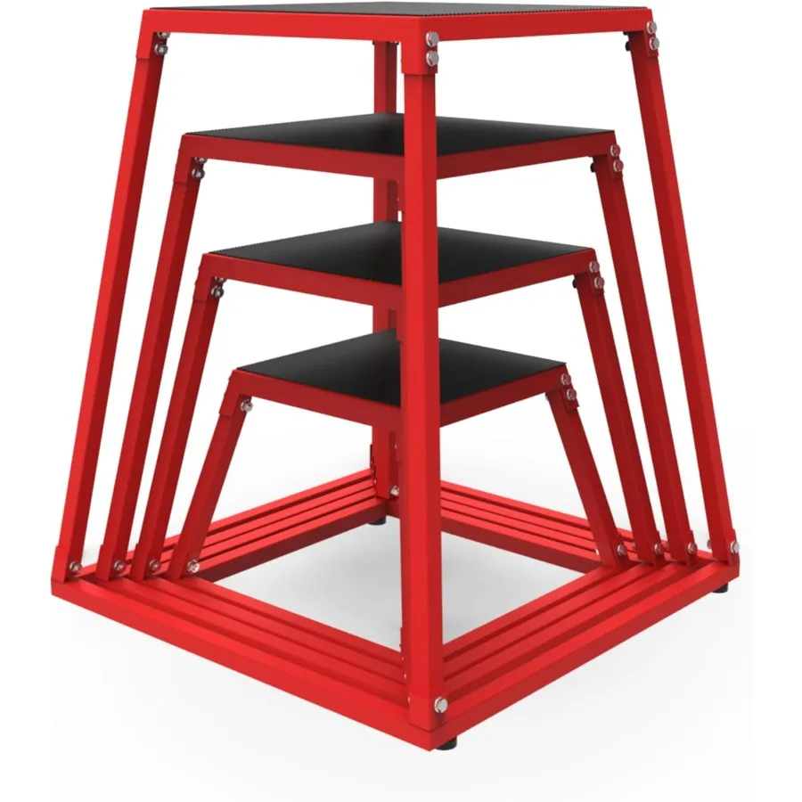 Robuste, stahlverstärkte Sprungbox für Zuhause und Fitnessstudio, 12 rutschfeste Sportverstärkungsbox, Übungsschrittplattform, ideal für Stre