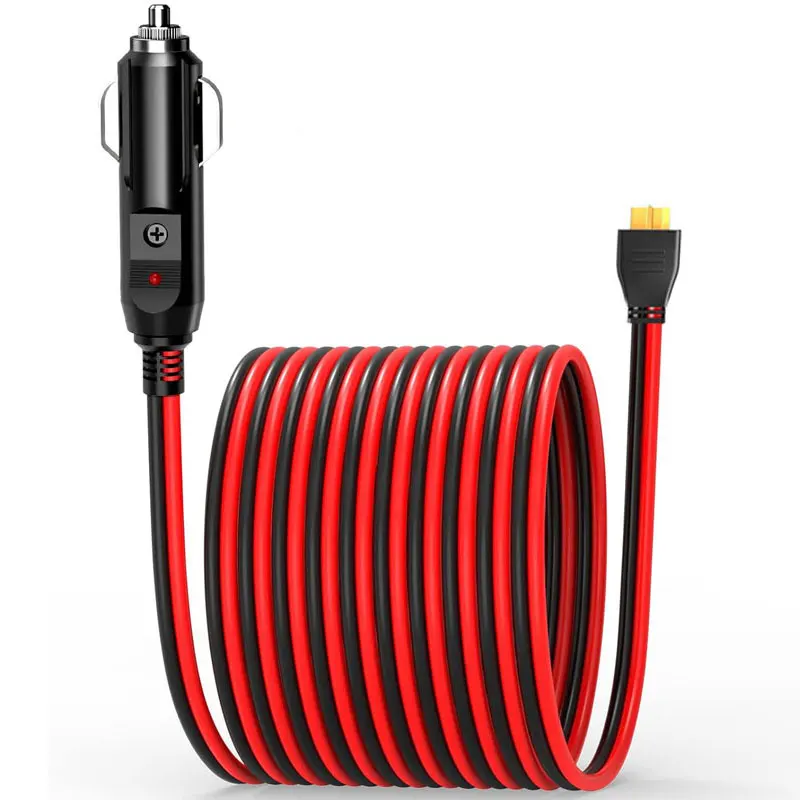 6m 3m 12V/24V Car Cigarette Lighter to XT60 Female Cable for ALLPOWERS EcoFlow Anker Bluetti Oukitel Portable Power Stations.