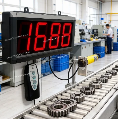 Large Screen Auto-Sensing Counter with Digital Display for Industrial Conveyor Belt Production Line Counting