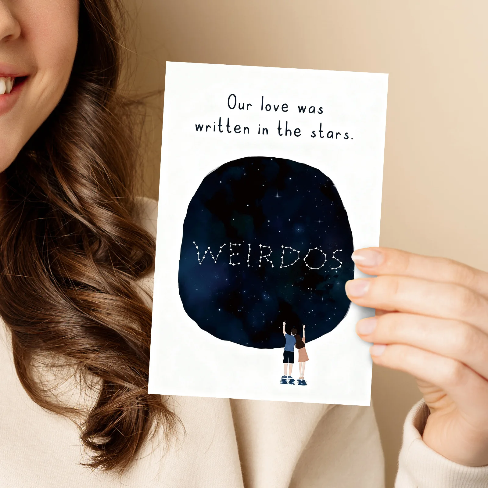 Creative romantic humor couple greeting card self-deprecating sweet exclusive confession significant other gift card - view 2