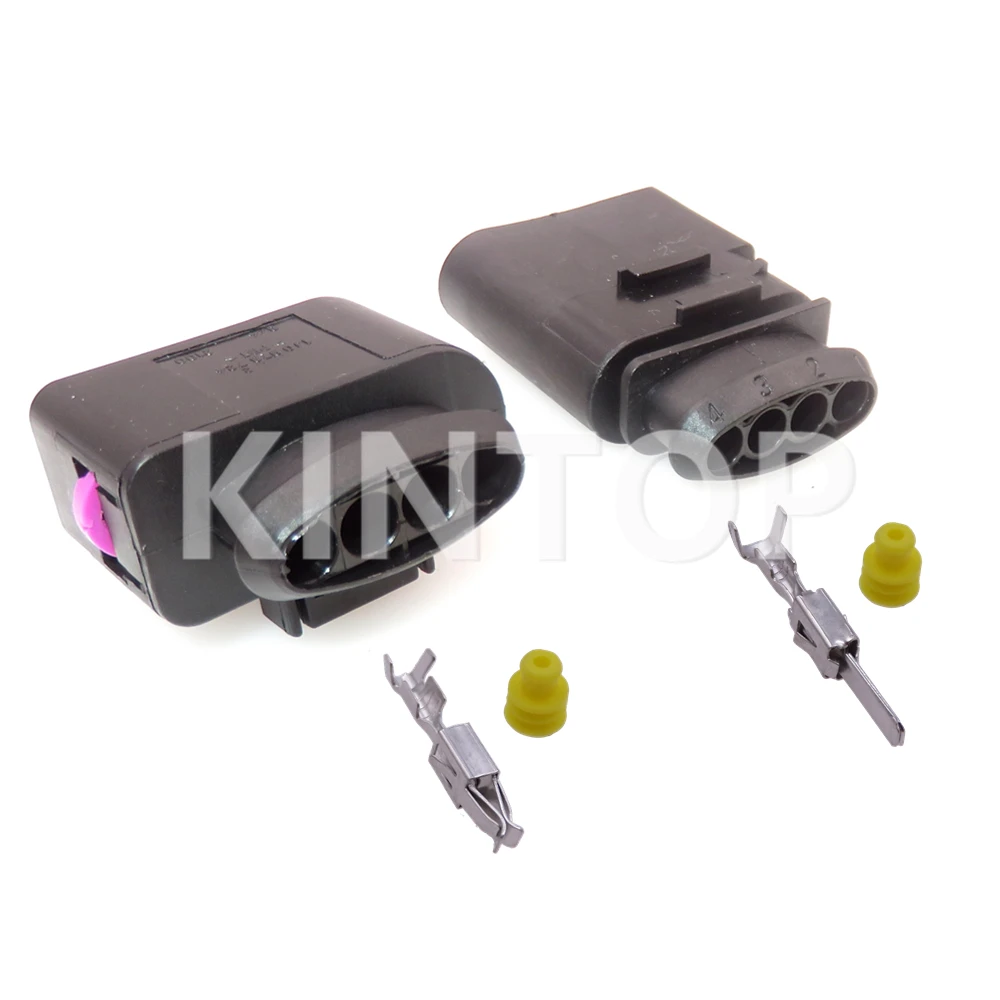 1 Set 4 Pins Male Plug Female Socket 4B0973724 638245-1 1J0973724 1J0973824 Car Ignition Coil Connector AC Assembly For VW Audi