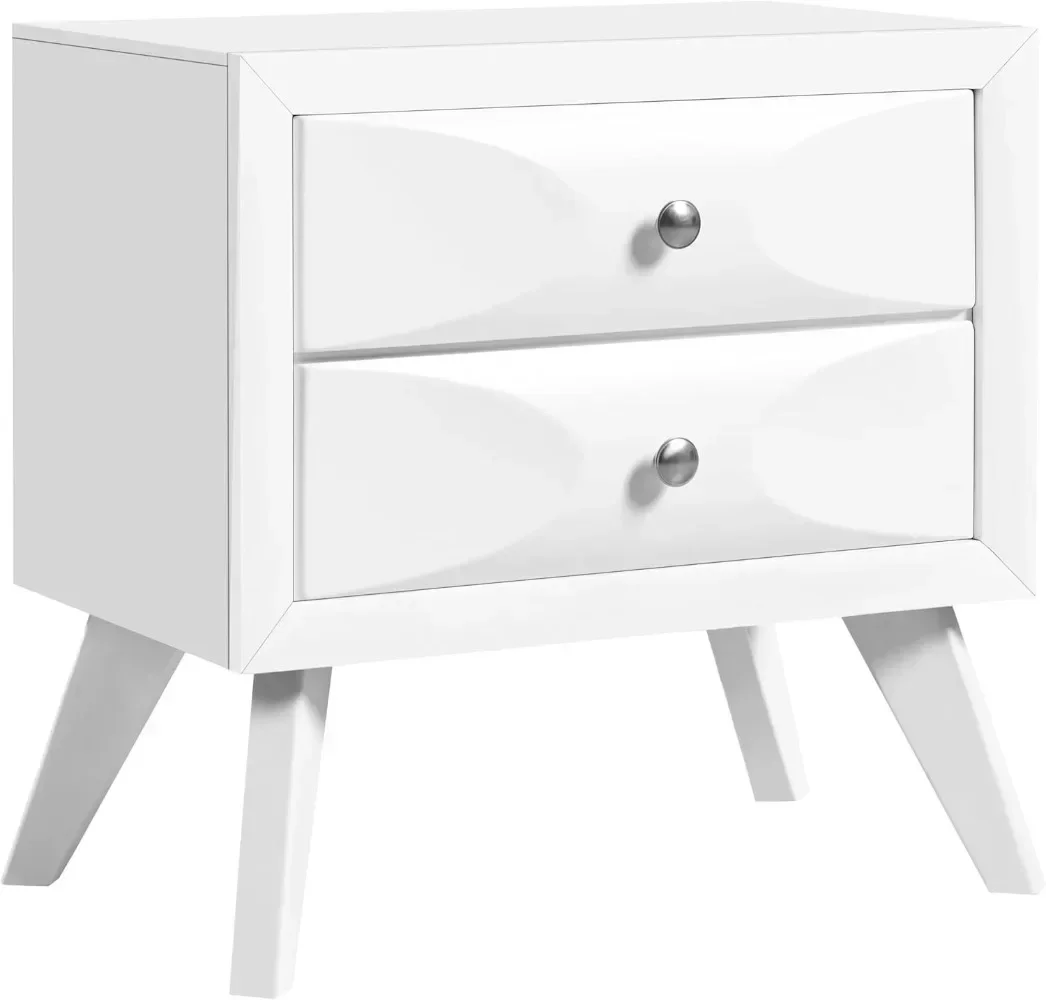 

Nightstand with 2 Drawers,Large Bedside Table with Solid Wood Legs and Storage, Modern Side Table for Bedroom, 24.5″L×15″W×23.5″