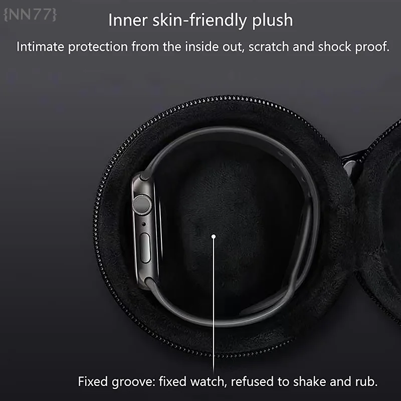 【لا】حقيبة سفر للساعة الواحدة - صندوق تخزين محمول مقاوم للصدمات لساعات المعصم والساعات الذكية #4