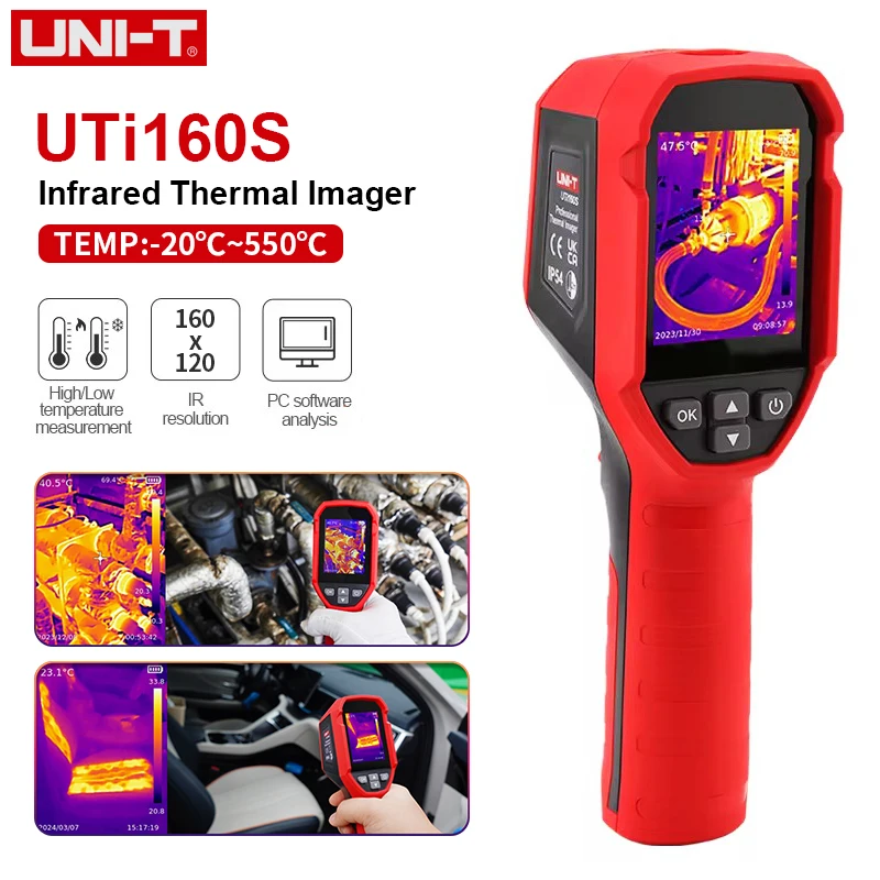 UNI-T UTI160S Thermal Imager 160×120 Pixels Infrared Thermal Imaging Camera Floor Heat Pipeline Detector PCB Circuit Test