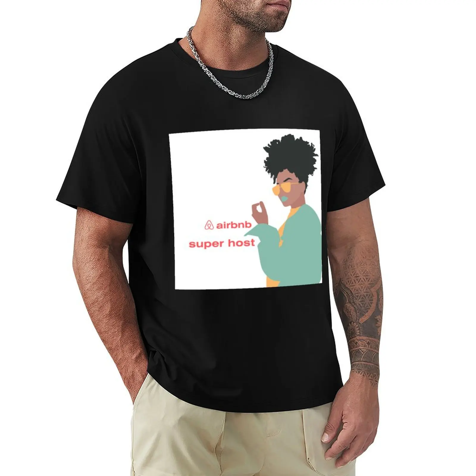 Super Host Airbnb Reservation Aprtments Five Stars African T-Shirt man graphic t shirt T-Shirt