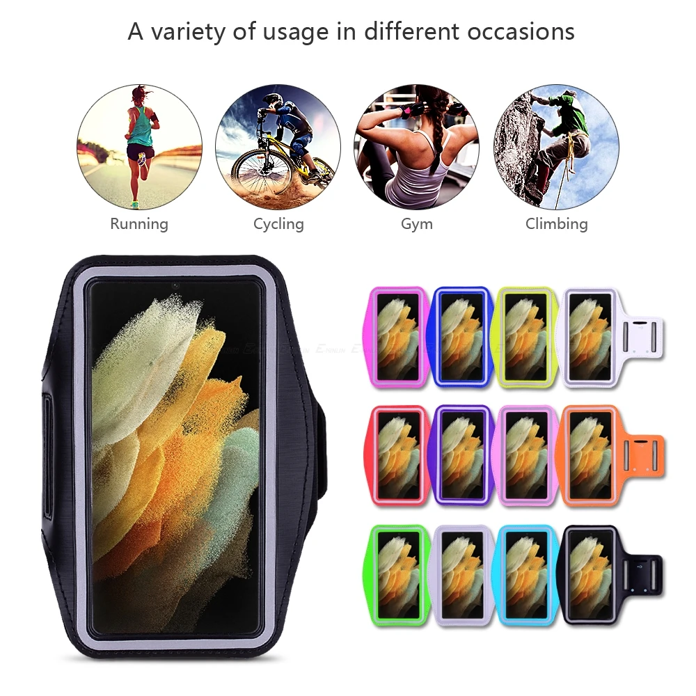 Sports Workout Running Cover Bag For Samsung Galaxy Note 20 10 S24 S23 S22 S21 S20 Ultra FE S10e S10 Lite Plus 5G Arm Band Case