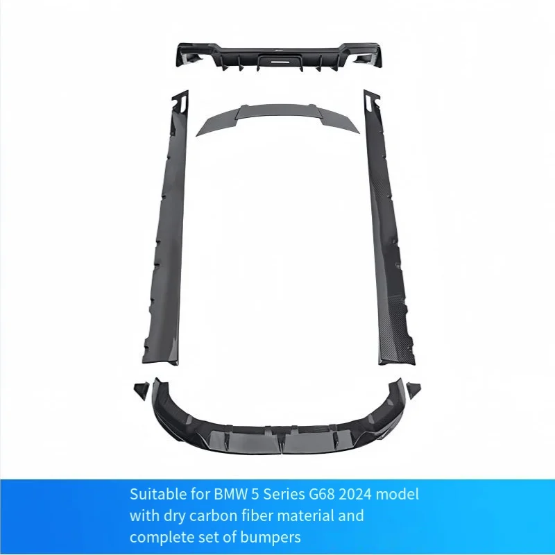 مناسبة لترقية وتركيب تجميل BMW 5 Series G68، مجموعة كاملة من مادة ألياف الكربون الجافة طقم الجسم المحيطي الصغير