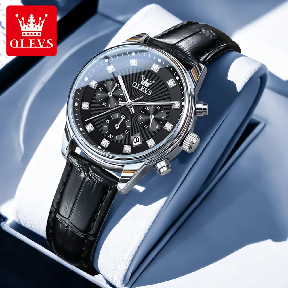 

OLEVS оригинальные элитные брендовые кварцевые часы для женщин, кожаные модные хронографы с ромбовидной шкалой, водонепроницаемые женские наручные часы 3669