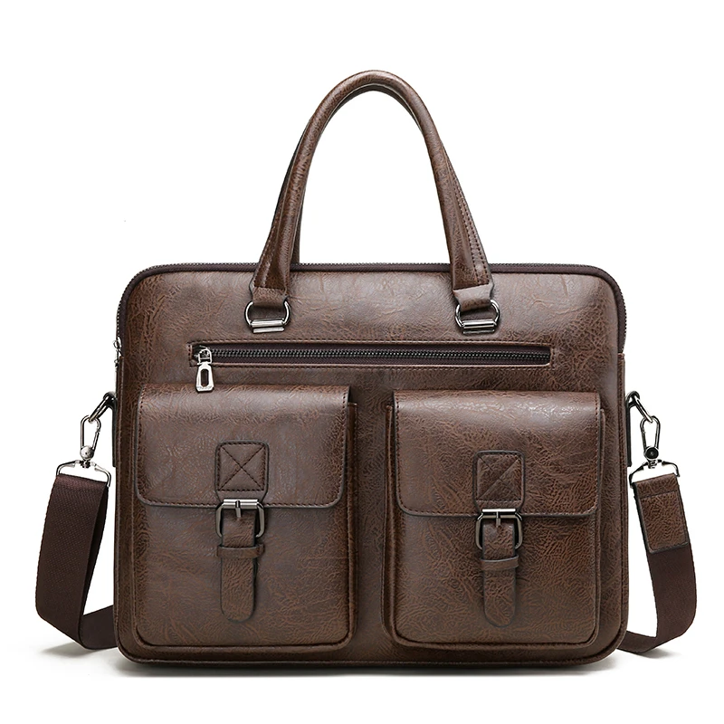 New high quality pu leather bags for men briefcase wallet design business briefcase sling handbags