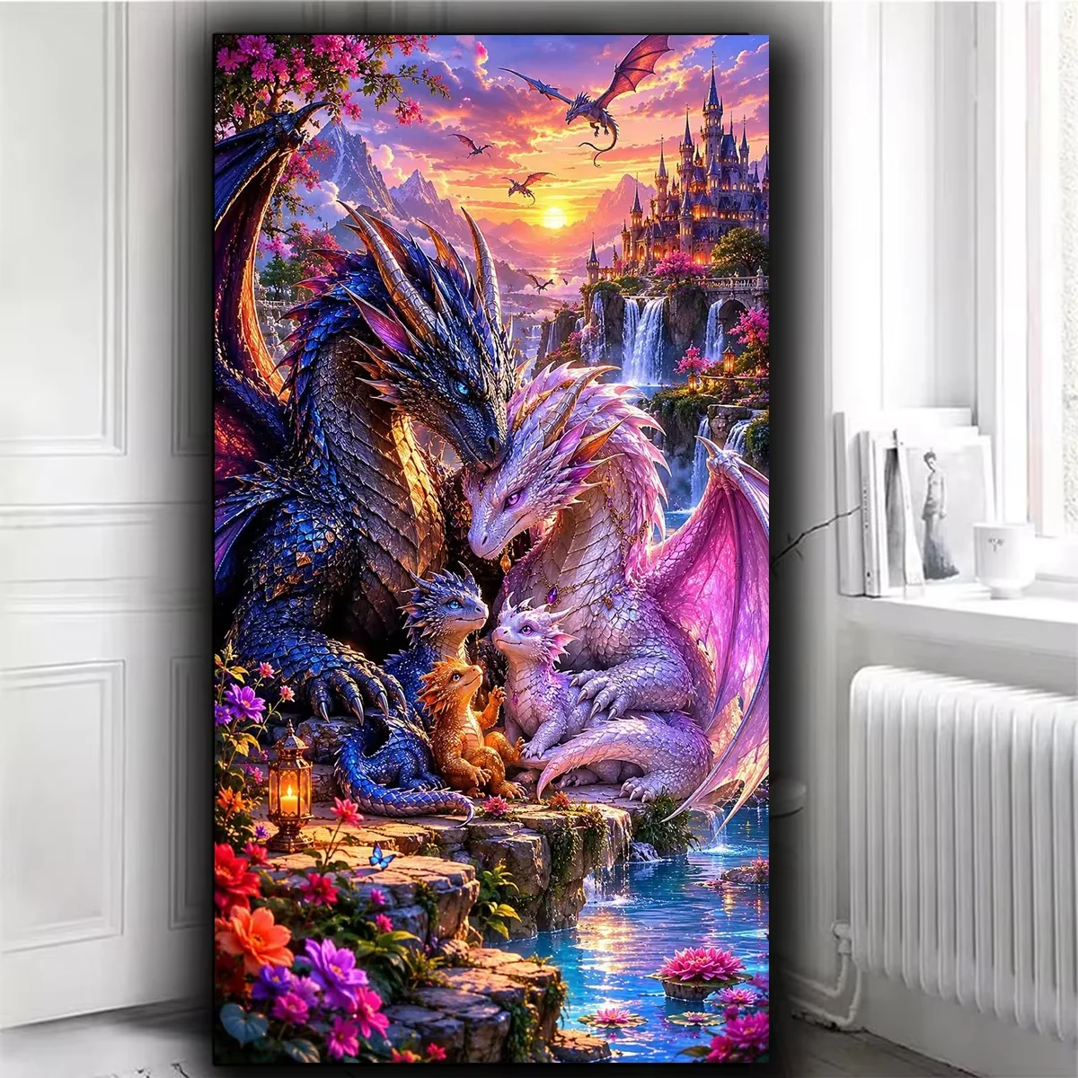Amazing Dragon Family DIY Diamond Painting Set,New 2026 Full Square Round Diamond Art Mosaic Halloween Craft Handmade Home Decor