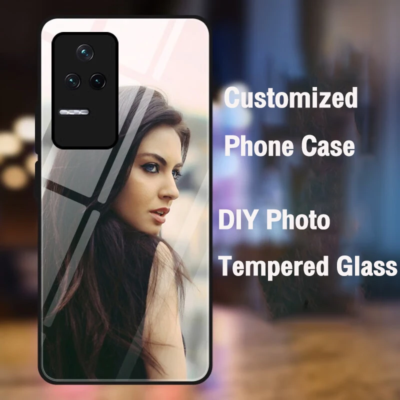 Custom Photo DIY Tempered Glass Case For Samsung A53 A52 A52S 5G Galaxy S22 S23 Ultra S21 S20 S10 Plus S20 FE A13 A12 A51