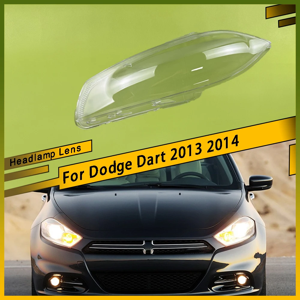 

Для Dodge Dart 2013 2014, крышка объектива передней фары автомобиля, прозрачное автомобильное стекло, корпус из плексигласа, замена оригинальных автогаджетов