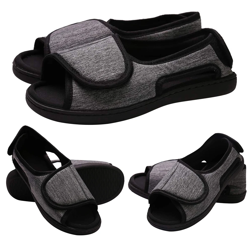 

Hook and Loop Fastener Shoes Adjustable Diabetic Shoes Breathable Slip-On Edema Footwear Non-Slip for Indoor Outdoor