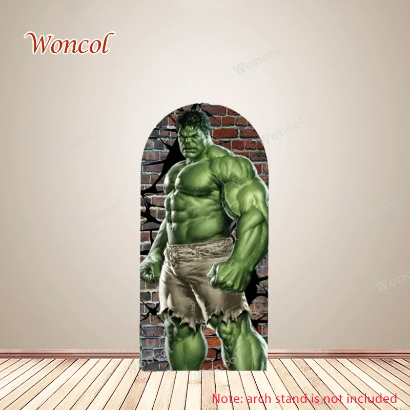 Hulk Smash Arch Backdrop Boy Birthday Baby Shower Backdrop Disney Avenger Superhero Double-Sided Arch Cover Party Photo Prop