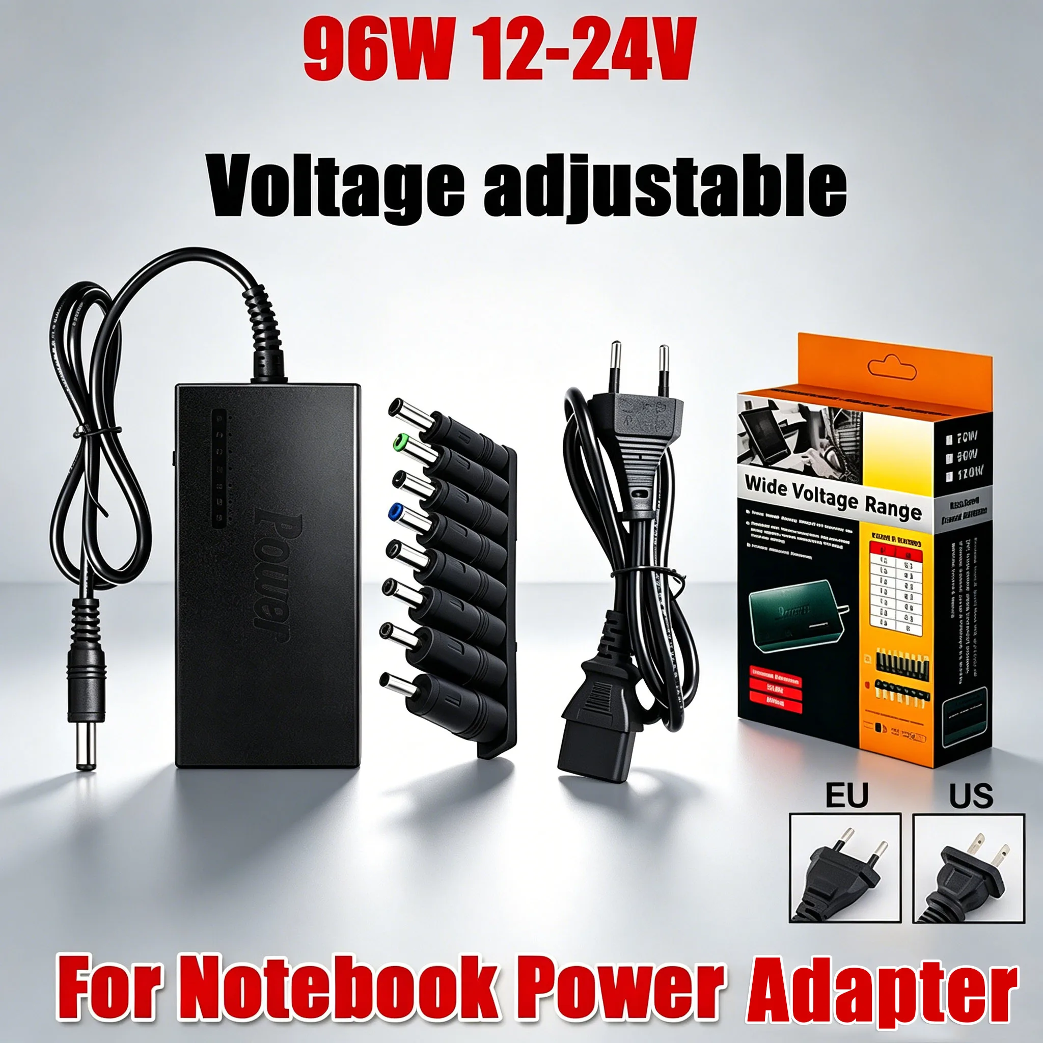 96W Universal Portable AC Laptop Power Adapter 12V 15V 16V 18V 19V 4.5A20V 24V Charger For Toshiba Hp Asus Acer Sony Lenovo