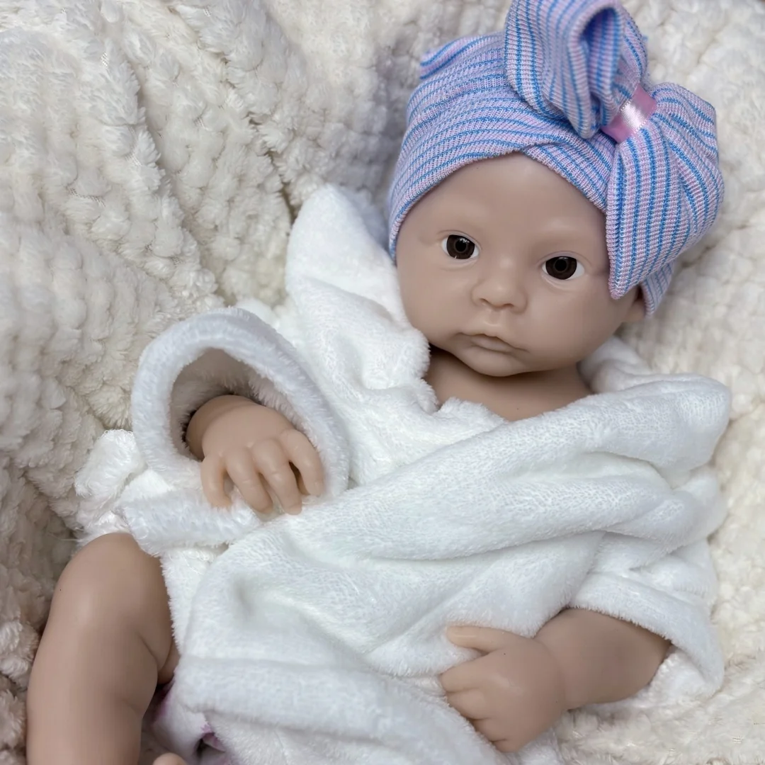 45cm 오픈 입 초원 솔리드 실리콘 bébé reborn 소녀 unpaint 피부 방수 신생아 인형 Corpo De Silicone Doll