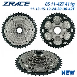 ZRACE Bicycle Cassette 8 Speed MTB bike freewheel 11-40T / 11-42T, Free a adapter