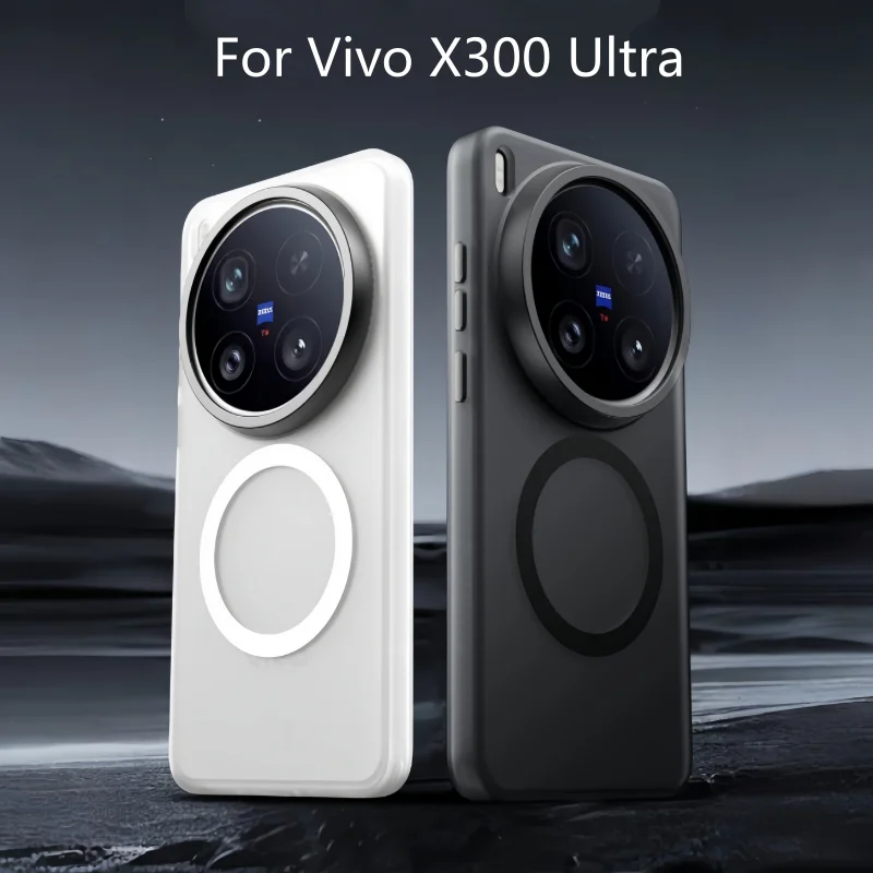 Luxury Matte Magnetic Case For Vivo X300 Ultra Shockproof Bumper Magsafe Cover Skin Feel Transparent Back Shell