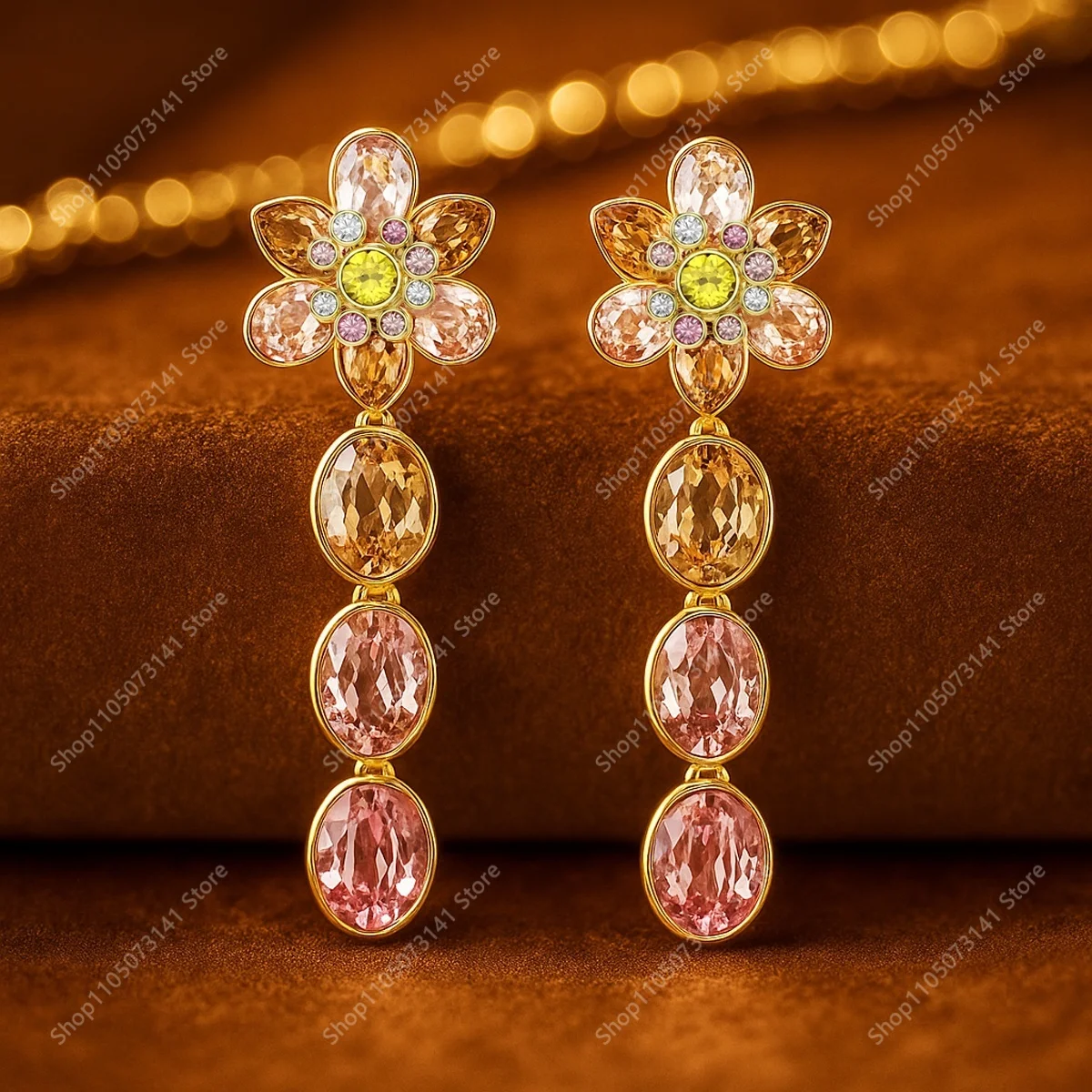 

Модный дизайн, подвеска-серьги с разноцветными цирконами, универсальная для вечеринок и банкетов, качественные украшения - подарок на день рождения