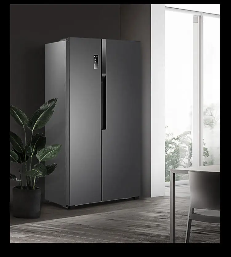 

Double Door Refrigerator Retro Home Kitchen Double Door Small Appliances Cute European and Red and Black Refrigerator