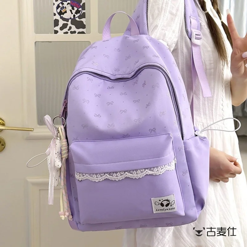 大容量軽量バックパック高校生中学生インスタイルかわいいダブルショルダーバッグ新しい多用途キャンパスバッグ