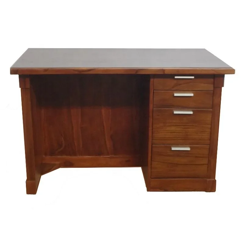 Modern Desk Indonesia Teak Wood Furniture Minimalist Office Desk Wooden Computer Desk Writing Table for Home Office Furniture