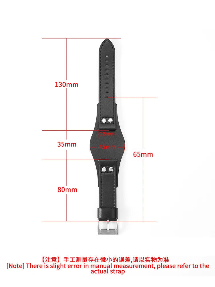 22mm Watchband Anti-Allergy for Fossil  Ch2564ch2565ch2891ch3051 Litchi Pattern Wear-Resistant Needle Buckle Watch Strap