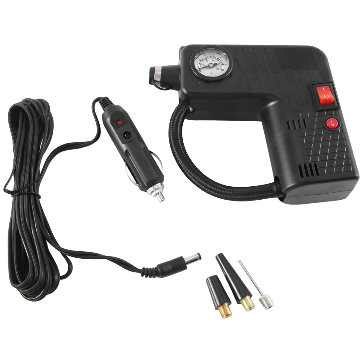 

-301 Multifunctional Air Pump Car Air Pump Portable Air Pump Auto Supplies,Black
