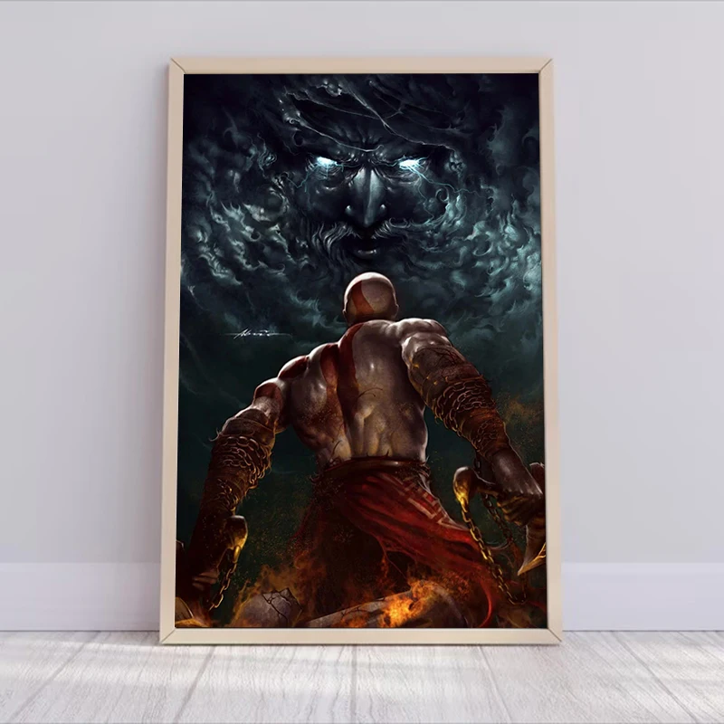 

Decorative Prints Wall Painting on Canvas God of War Game Poster Paintings for Bedroom Decoration Home Decorations Room Decor