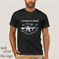 Free Fashion Design 2nd Amendment t-shirt Gun Protect t-shirt AR-15 AK t-shirt Freedom Anatomy t-shirt Hipster o-collo