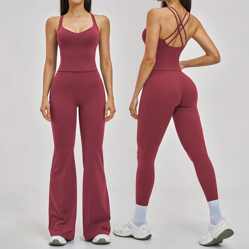 Women's Tracksuit 2PCS Yoga Set Workout Outfits Sportswear Gym Clothing High Waist Leggings Fitness Suit Shorts Sports Suits Bra