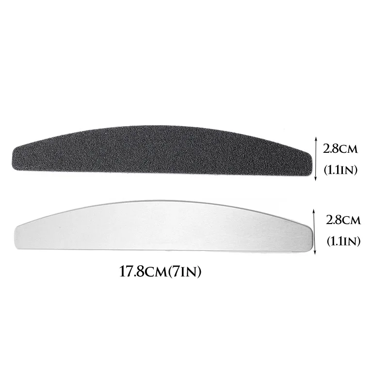 50 قطعة استبدال الرملي ملف الأظافر مع مقبض معدني للإزالة 80/100/180/240 شرائط على الوجهين مانيكير مسمار الفن الملفات #6