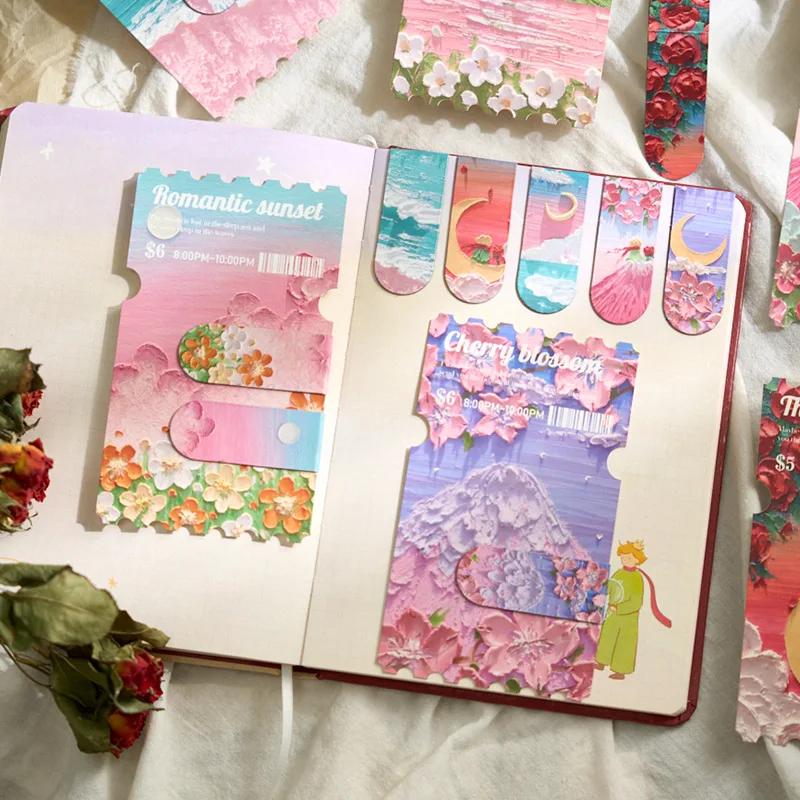 2 pcs Magnet Bookmarks Read decorative marker folder Creativity gift Stationery Supplies