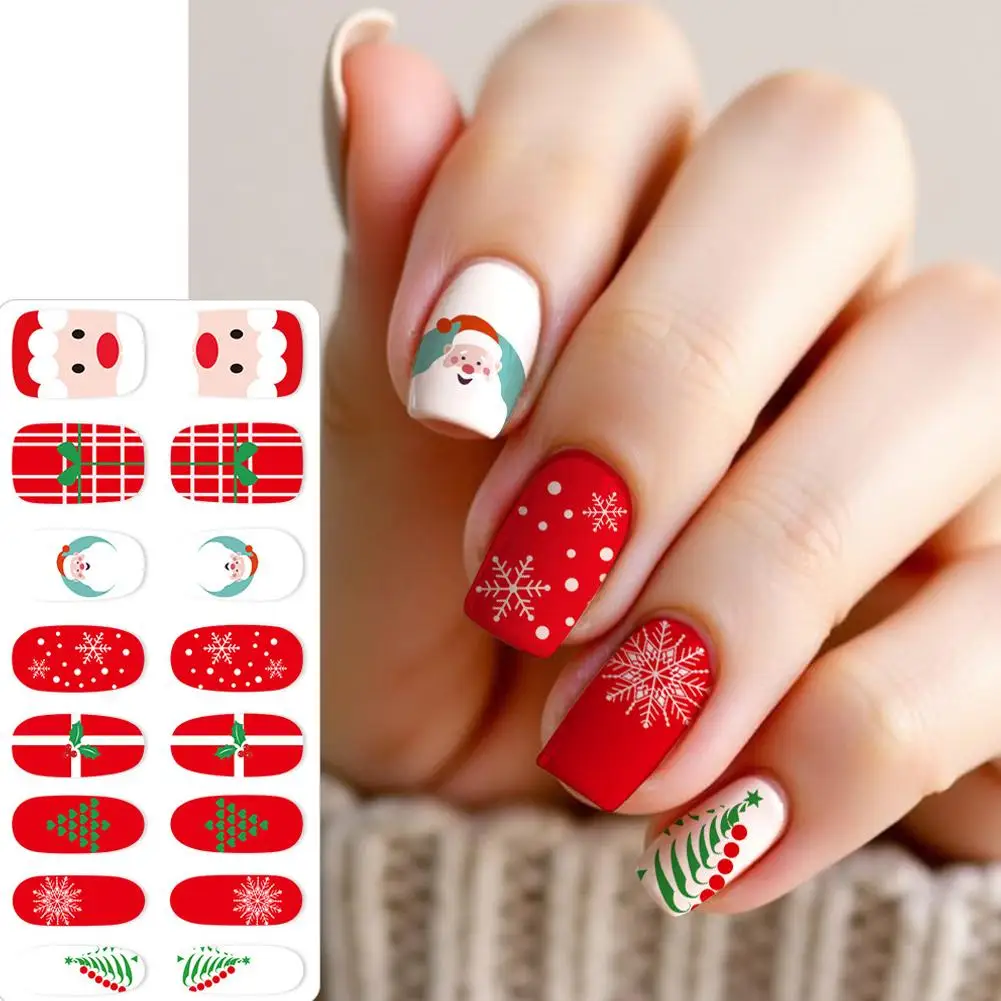 عيد الميلاد الأحمر كامل التفاف هلام مسمار ملصقات ندفة الثلج المنزلق كلوز سانتا ذاتية اللصق هلام عيد الميلاد ملصقات الحرة الخبز الشتاء A8F1 #2