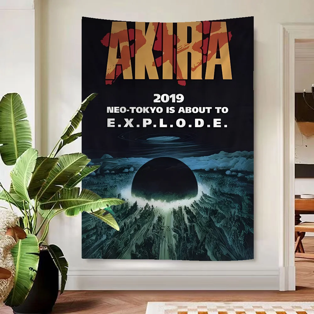 

A-Akira Movie Anime Tapestry Hippie Flower Wall Carpets Dorm Decor Wall Hanging Home Decor