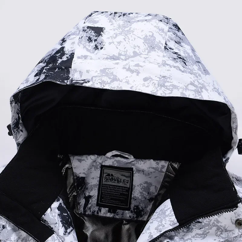 2022 New Multi Pocket Couple Hooded Ski Suit Windproof and Waterproof