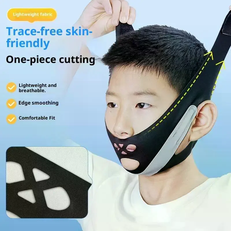 حزام تصحيح التنفس للفم - يمنع الشخير ونوم الفم المفتوح، لارتفاع الصدمات من أدينويد وشكل الوجه للأطفال والكبار #3