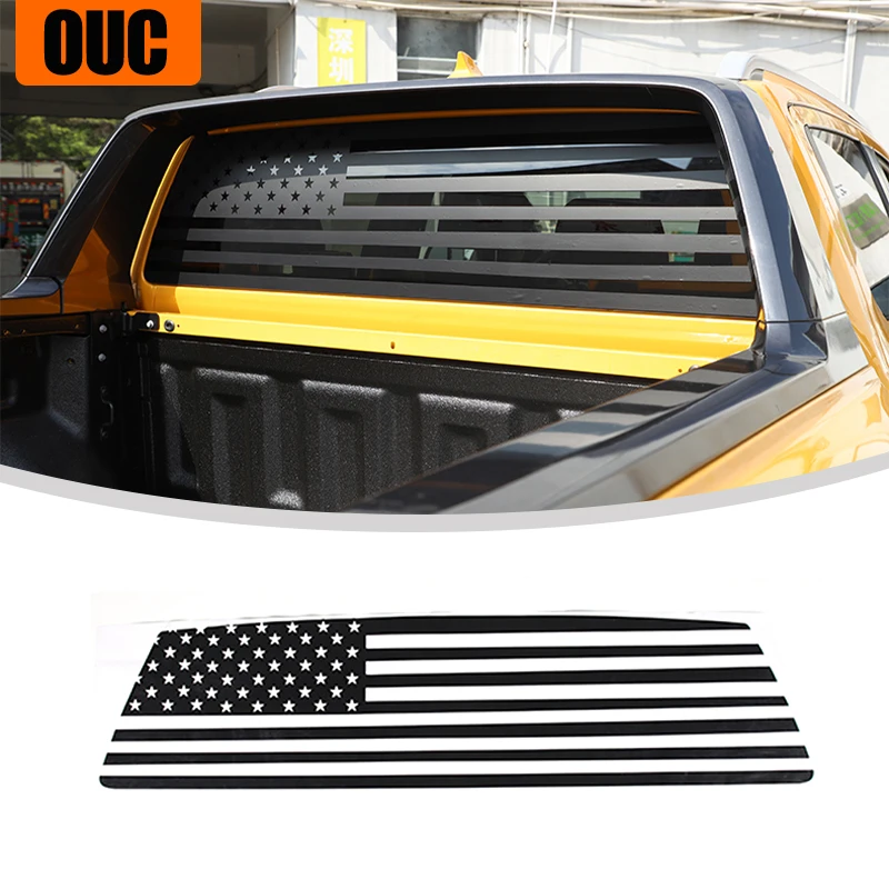 

Car Rear Window Stickers Decoration Vinyl Decal For Ford Ranger Maverick 2023-2025 Rear Windshield USA Flag Sticker Accessories