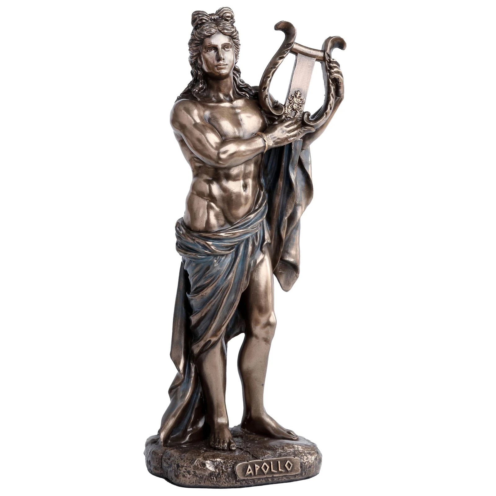 

Greek God Apollo Playing Lyre 16cm Veronese Statue