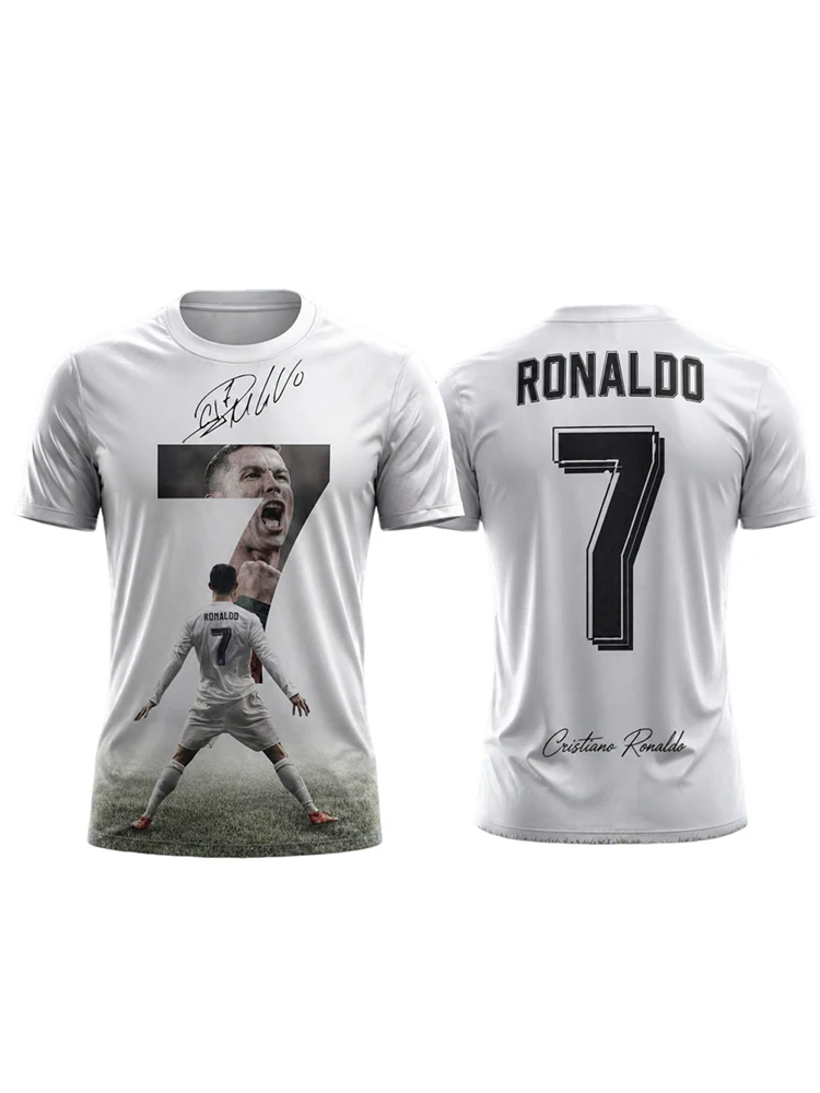 2026 Sonderedition Ronaldo Nr.7 Fußballtrikot Modisches Übergroßes Fußballshirt Atmungsaktives Trainingsuniform für Kinder und Erwachsene Fan-T-Shirt